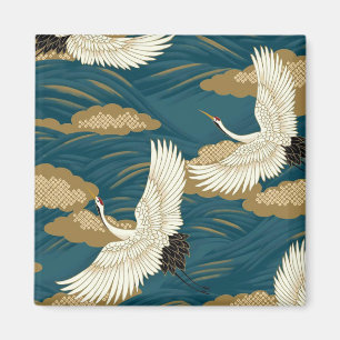Japanska Cranes Magnet