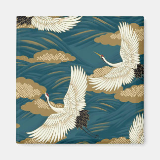 Japanska Cranes Magnet