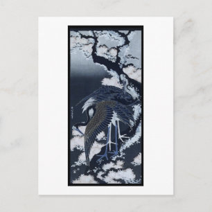 Japanska Cranes målar c. 1832-33 Vykort