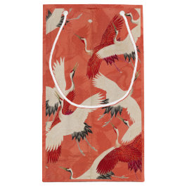 Japanska Cranes Red Kimono Gift Bag