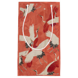 Japanska Cranes Red Kimono Gift Bag