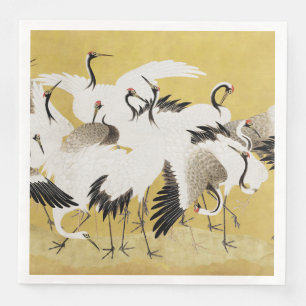Japanska Cranes Vintage Bird Classic Pappersservett