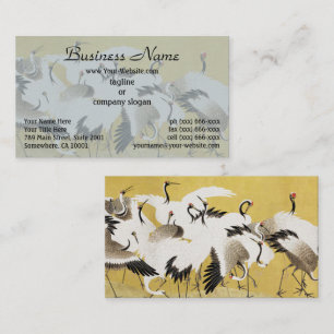 Japanska Cranes Vintage Bird Classic Visitkort