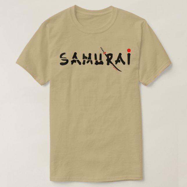 Japanska Cyber samurai-svärd krigare Aesthetic Gra T Shirt (Design framsida)