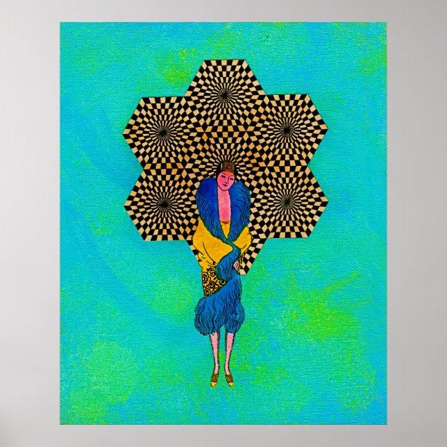 Japanska Dam av Michael Moffa Poster (Framsidan)