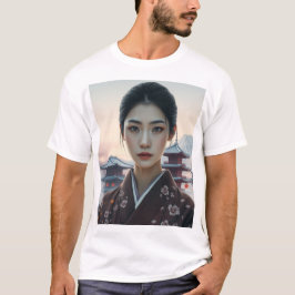 Japanska Dam i Kimono T Shirt