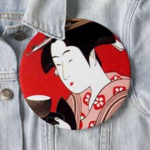 Japanska Dam Tea Sergio Ceremony Art Print Knapp