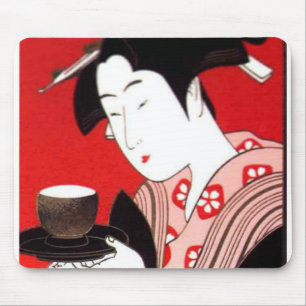 Japanska Dam Tea Sergio Ceremony Art Print Musmatta