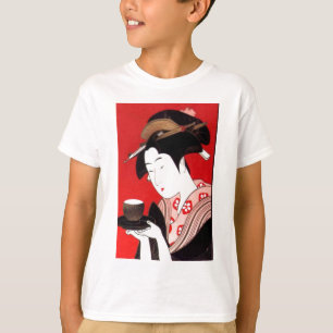 Japanska Dam Tea Sergio Ceremony Art Print Tee Shirt