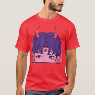 Japanska Djävulen som studerar Anime Manga Graphic T Shirt
