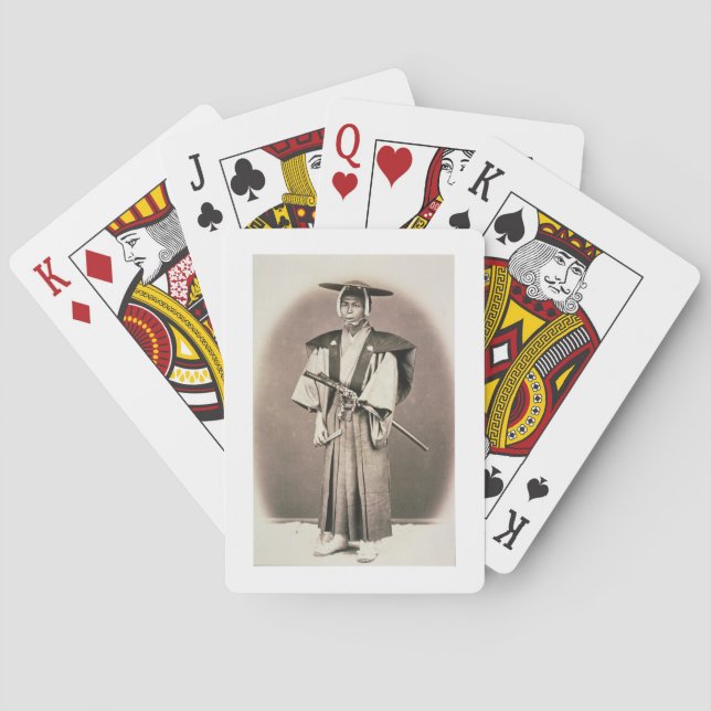Japanska domstolens Officiell eller Samurai, c.187 Spelkort (Baksidan)