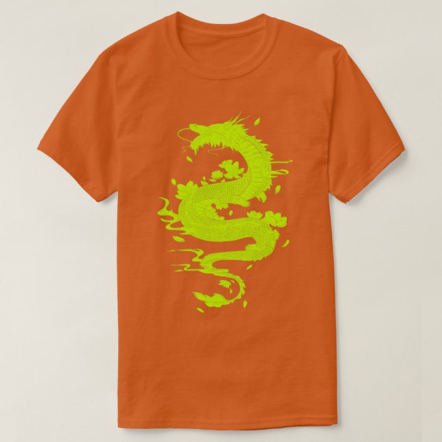 Japanska Dragon12 T Shirt (Design framsida)