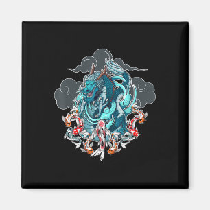 Japanska Dragon Anime Japan Tatto Anime Älskare kl Magnet