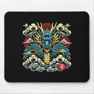 Japanska Dragon Ansikte Clouds Vintage Anime Manar Musmatta