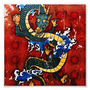 Japanska Dragon Fototryck