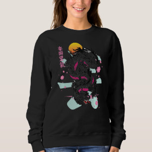Japanska Dragon Kanji Asian Demon Otaku Sakura Aes T Shirt