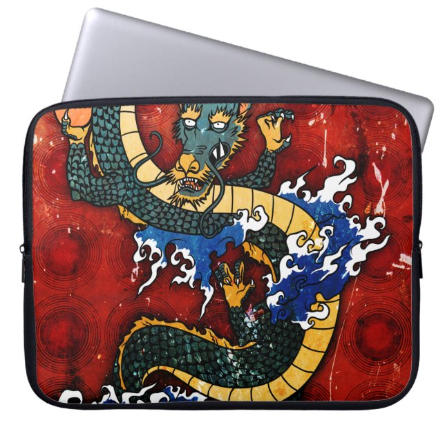 Japanska Dragon Laptop Fodral (Framsidan)