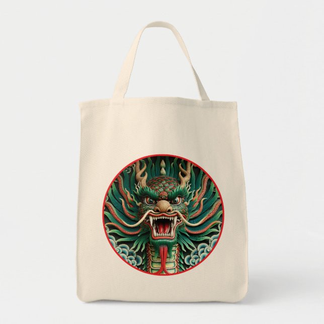 Japanska Dragon- och Shinto-buddhistiska tradition Tygkasse (Framsidan)