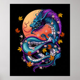 Japanska Dragon Poster