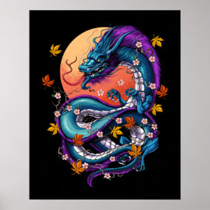 Japanska Dragon Poster