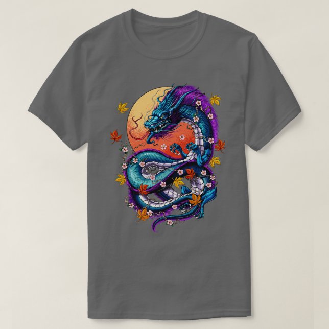 Japanska Dragon T Shirt (Design framsida)