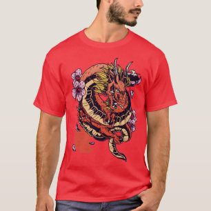 Japanska Dragon Tattoo Stil T Shirt