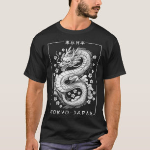 Japanska Dragon Tokyo Japan 80s Asian Mythical Ani T Shirt