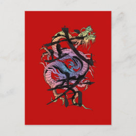 Japanska Dragon Vykort