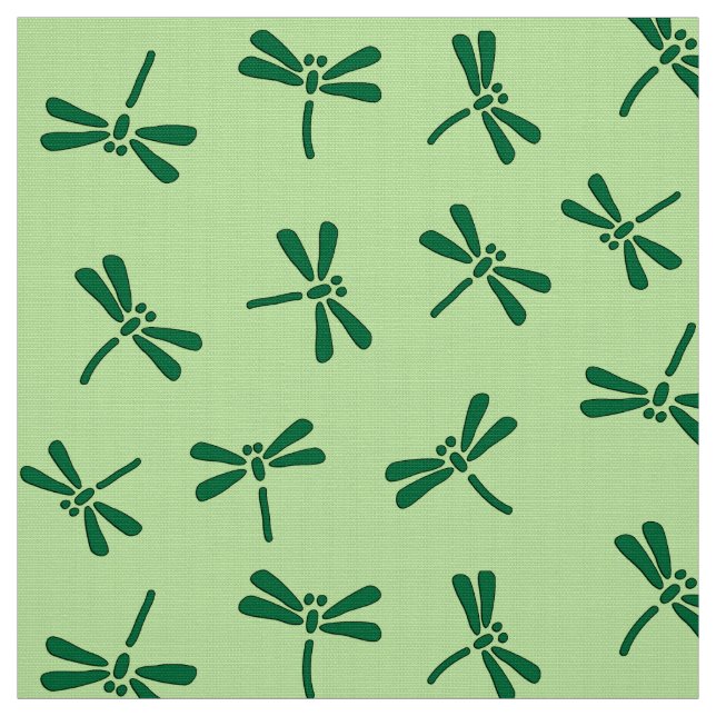 Japanska Dragonfly Mönster, Light Jade Grönt Tyg (Provkarta)