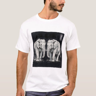 Japanska Elephants Kanji T Shirt