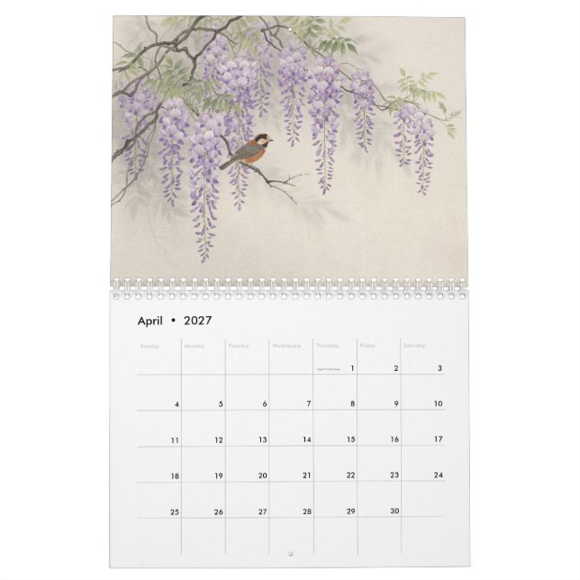 JAPANSKA FÅGLAR & BLOMMOR KALENDER (Apr 2027)
