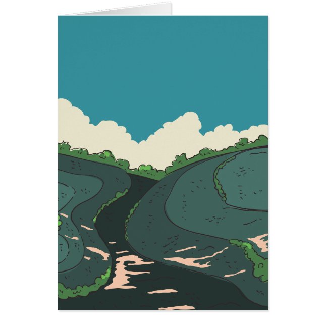 Japanska Fält Hälsningskort (Framsidan)