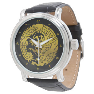 Japanska familjen Crest-Dragon Armbandsur