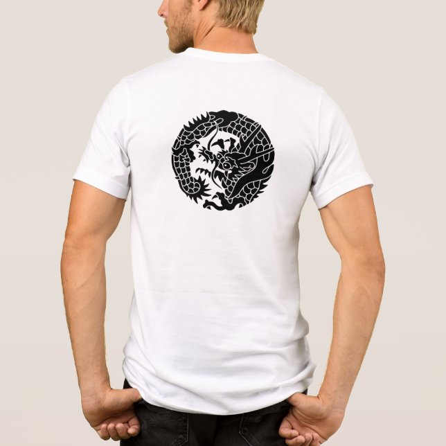 Japanska familjen Crest-Dragon T Shirt (Baksida)