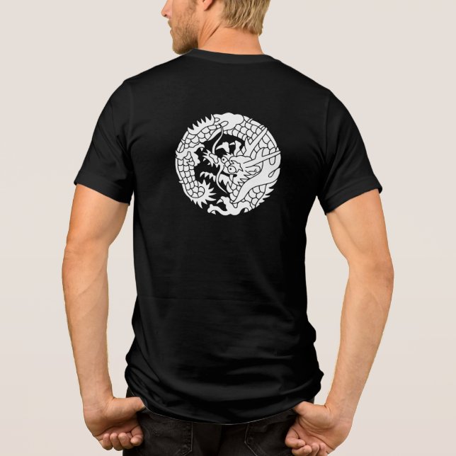 Japanska familjen Crest-Dragon T Shirt (Baksida)