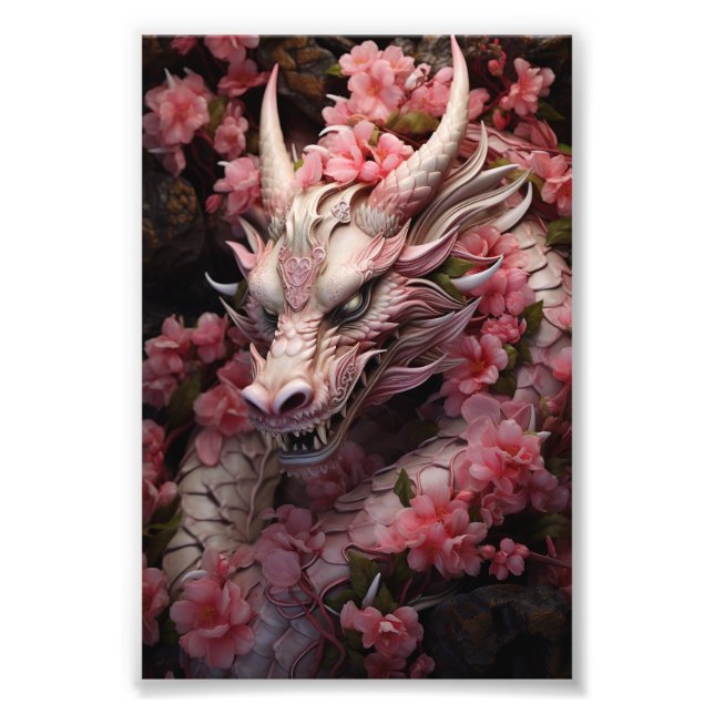 Japanska Fantasy Dragon Fototryck (Framsidan)