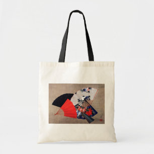 Japanska Fem Fläkt, Hokusai, Ukiyoe Tygkasse