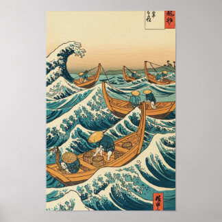 Japanska fiskare poster