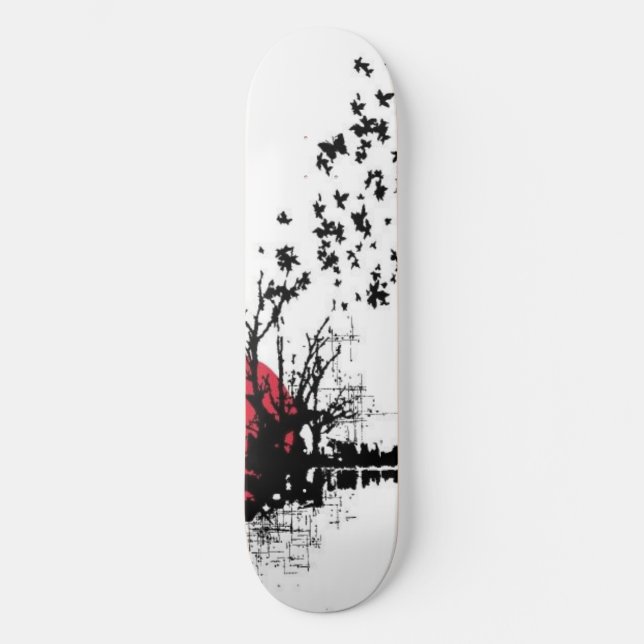 Japanska fjärilar old school skateboard bräda 21,6 cm (Framsida)