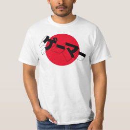 Japanska Flagga GAMER Shirt - Video Gamle "GE-MORS T Shirt