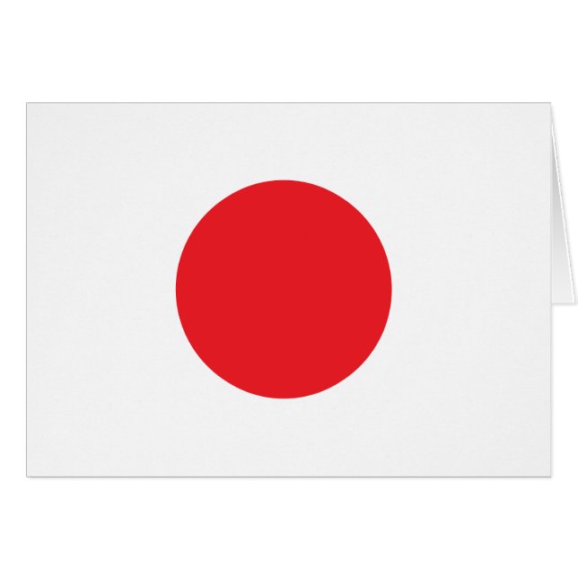 Japanska flagga hälsningskort (Framsidan Horizontal)