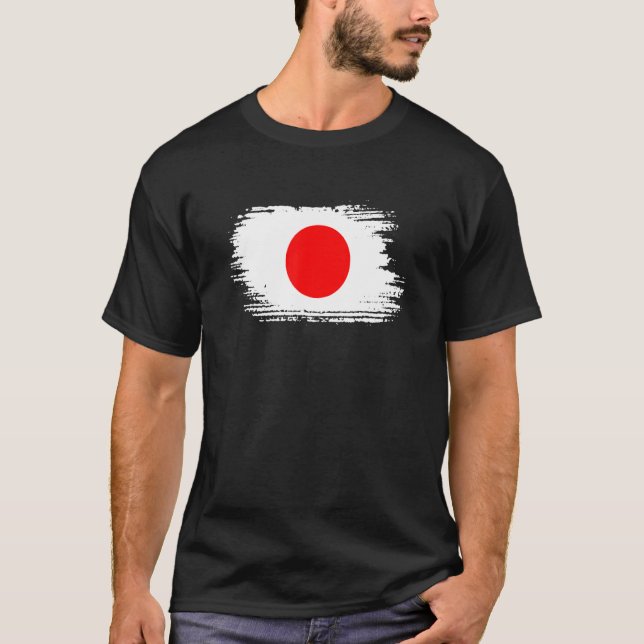 Japanska Flagga japanska Flagga T Shirt (Framsida)