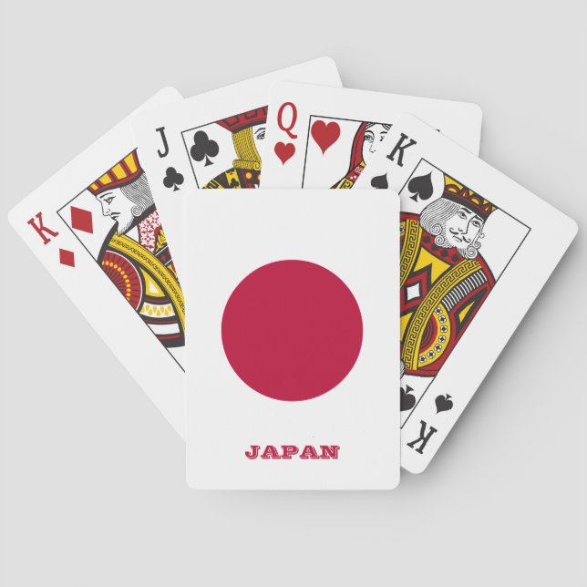 Japanska Flagga, japanska spelkort (Baksidan)