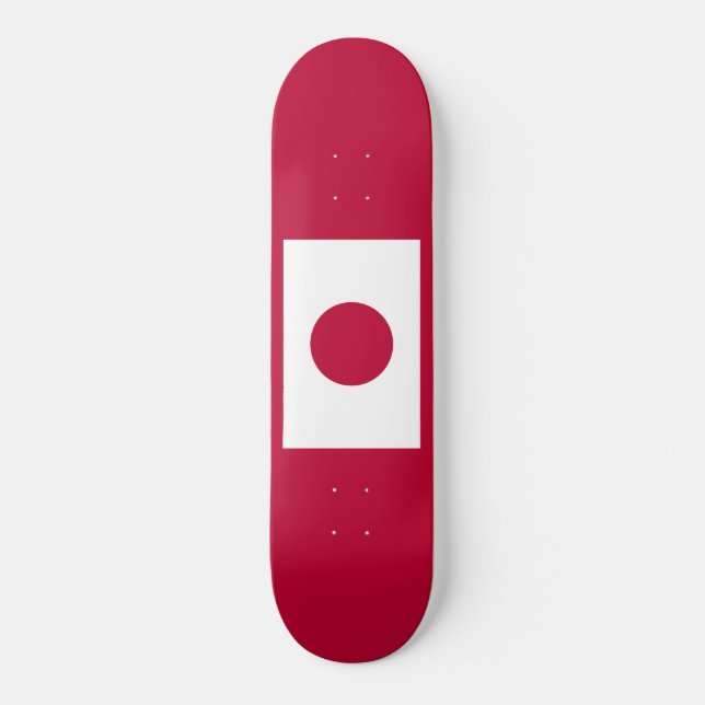Japanska Flagga Nisshoki Mini Skateboard Bräda 18,5 Cm (Framsida)
