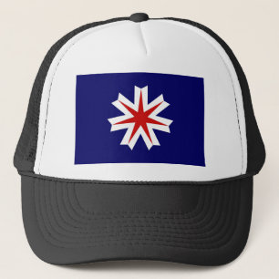 japanska flagga prefecture hokaido land truckerkeps