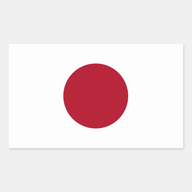 Japanska Flagga Rektangulärt Klistermärke (Framsida)