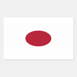 Japanska Flagga Rektangulärt Klistermärke