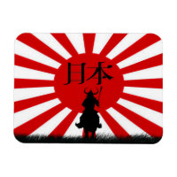 Japanska Flagga & Samurai Warrior Nippon Magnet