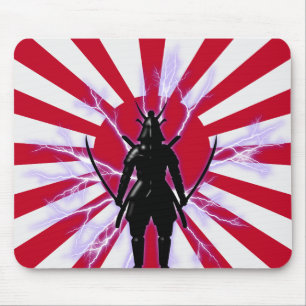 Japanska Flagga & Stigning Sol Samurai Warrior Musmatta