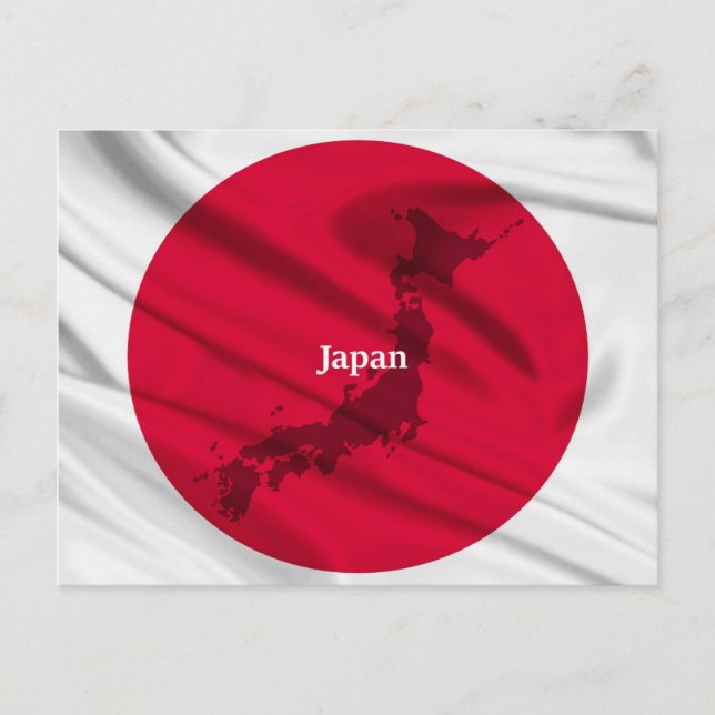 Japanska Flagga Vykort (Framsida)